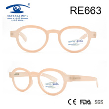 Hellrosa runder Rahmen China Großhandel Lesebrille (RE664)